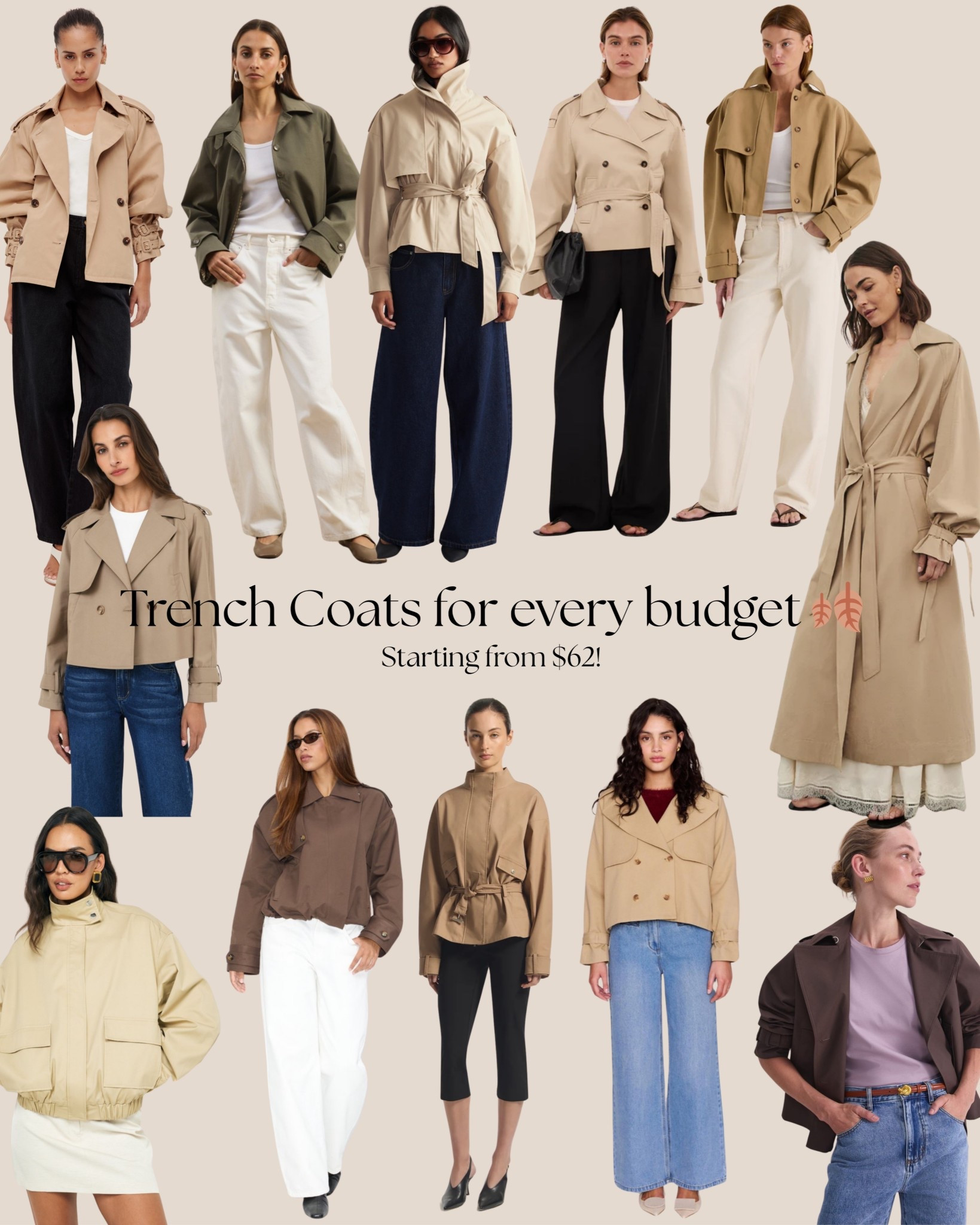 Trench coats are the coat of the season and I’ve put together my favourites 🍂
Starting from $62.00 (!!!) 

#LTKstyletip #LTKautumn #LTKaustralia