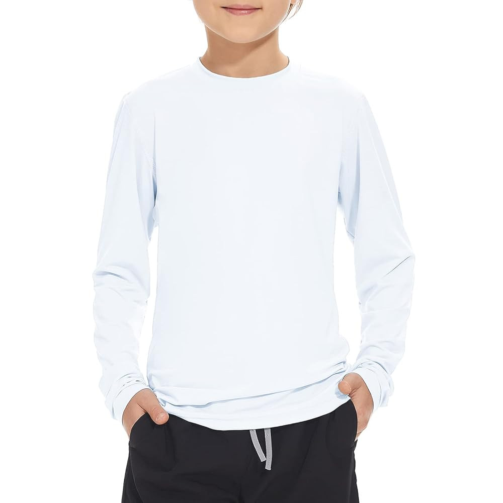 Boy Long Sleeve Rash Guard Shirt UPF 50+ Sun Protection Rashguard Swim Shirt | Amazon (US)