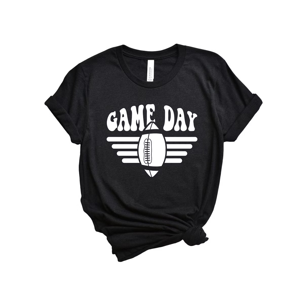 Simply Sage Market Women's Football Game Day Stripes Short Sleeve Graphic Tee - 2XL - Black | Target