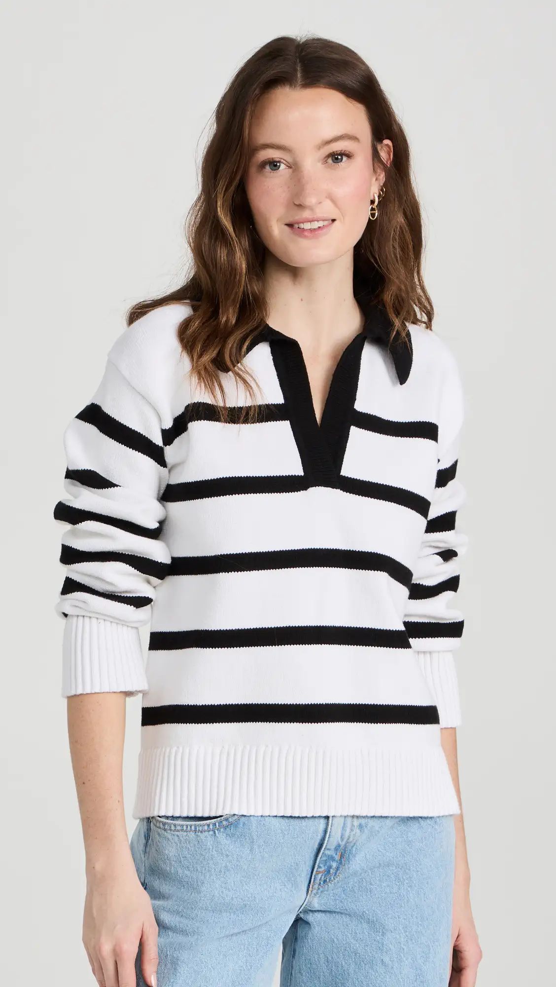 English Factory Striped Collared Sweater | Shopbop | Shopbop