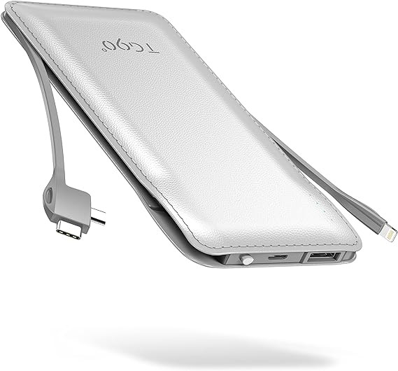 TG90° Cell Phone Portable Charger with Built in Lightning and Android Cables Power Bank 10000mah... | Amazon (US)