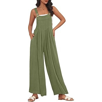 AUTOMET Womens Beach Vacation Outfits Jumpsuits Overalls Wide Leg Casual Summer Spring Outfits Ro... | Amazon (US)