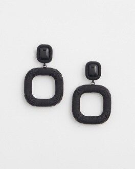 Black Square Hoops | Chico's