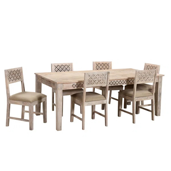 6 - Person Mango Solid Wood Dining Set | Wayfair North America