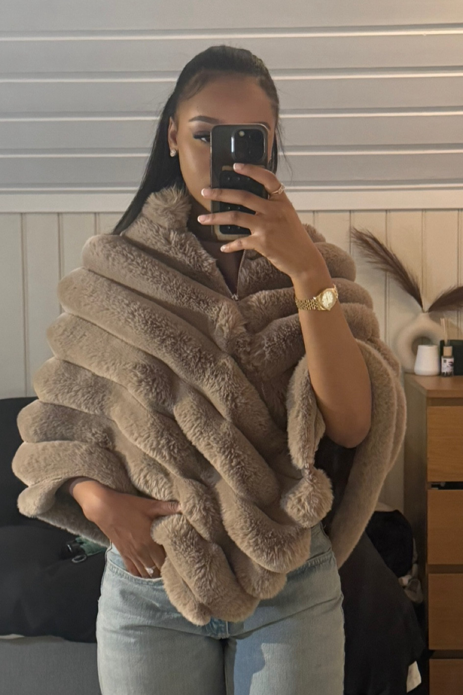 Fur poncho
