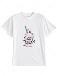 Cute Cotton Beverage Graphic T-Shirt | ZAFUL (Global)