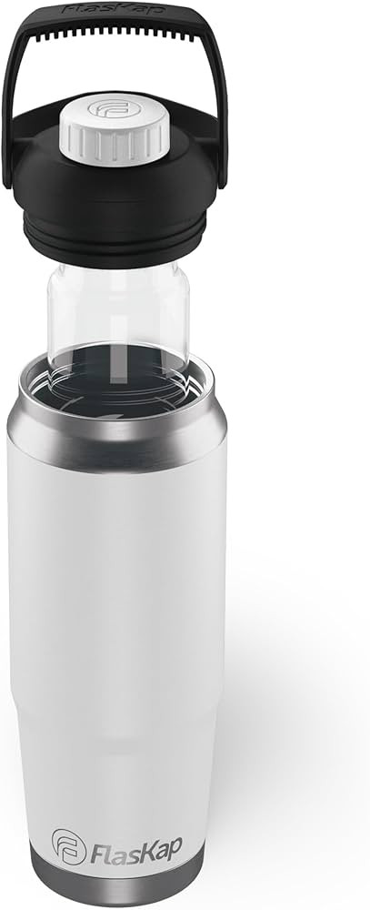 Flaskap FreePour System: 6oz Tumbler Attachment and 26oz Cup Holder Friendly Bottle, Removable We... | Amazon (US)