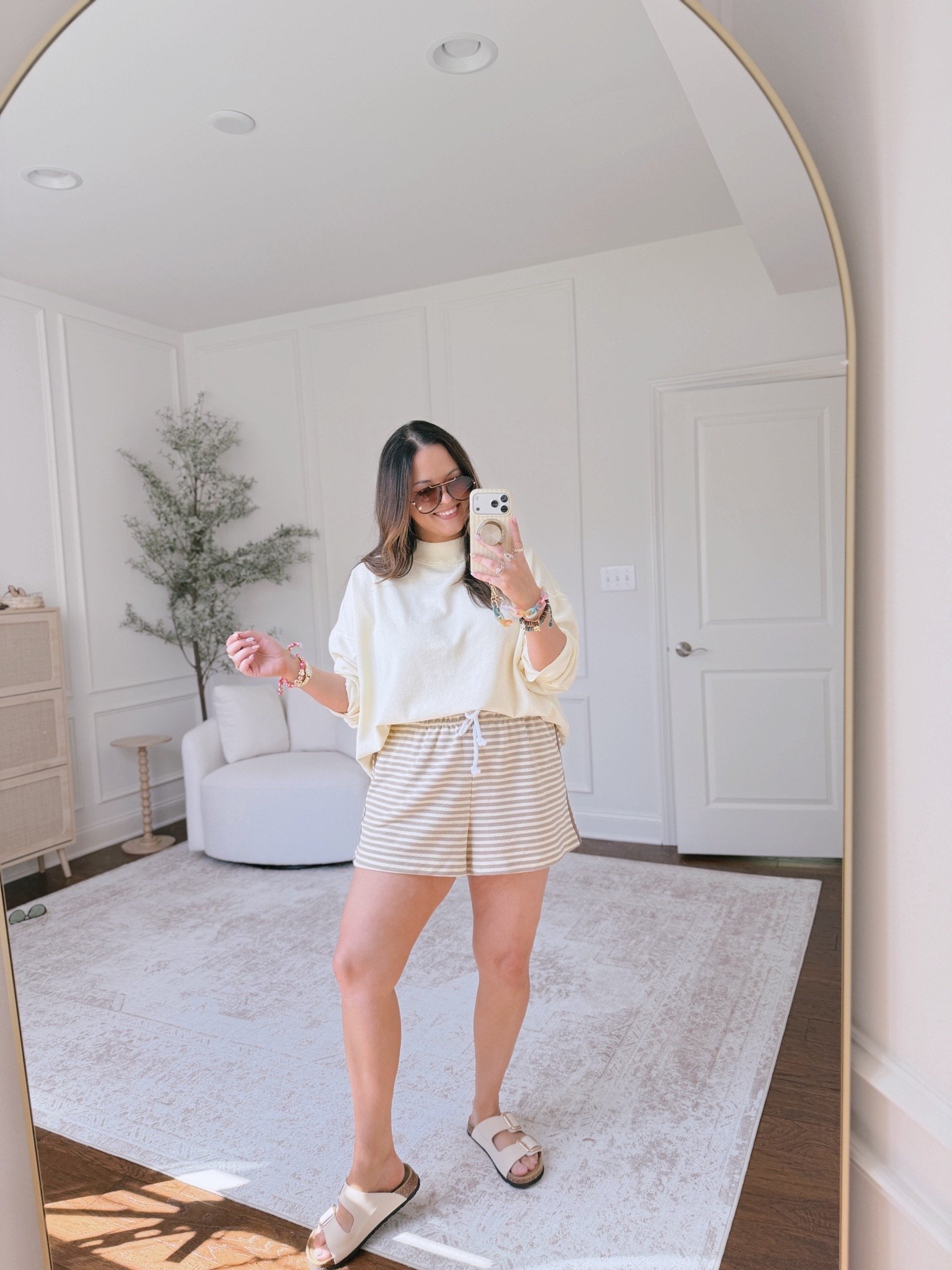 Wearing a large in the pullover and an XL in the shorts..

#LTKootd #LTKmomlife #LTKMidsize