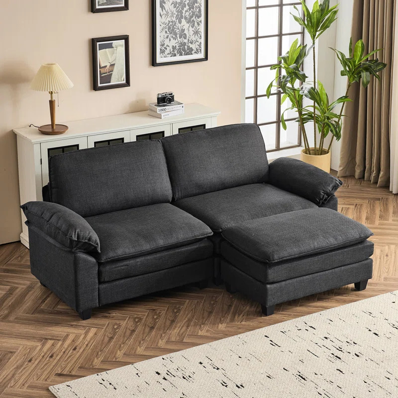 Avrilynn85.4" Loveseats Sofa with Ottoman | Wayfair North America