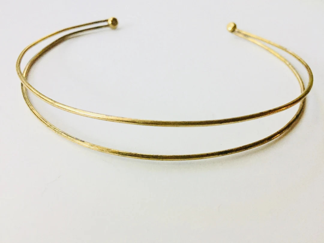 Bronze Bar Choker - Etsy | Etsy (US)