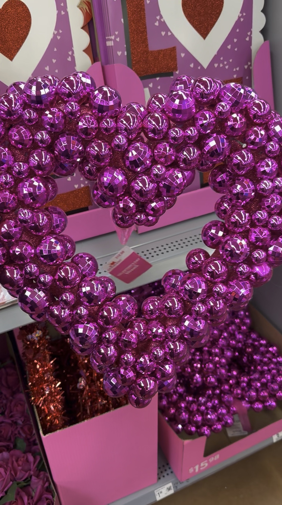 Valentine’s Day heart shaped wreath, disco ball era! Pink heart wreath made from small disco balls, so cute! #heartwreath #homedecor #pinkheart #valentinesdecor #valentinesday

#LTKHome #LTKSeasonal #LTKFindsUnder50