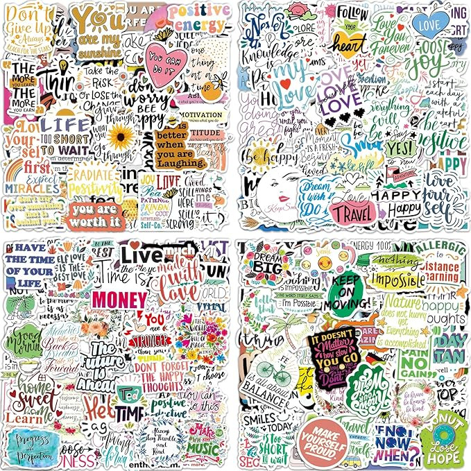 300 PCS Inspirational Stickers for Adults, Scrapbook Vision Board Supplies Motivational Stickers ... | Amazon (US)