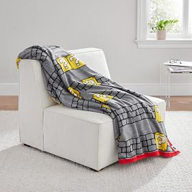 Super Mario™ Question Mark Block Knitted Throw | Pottery Barn Teen