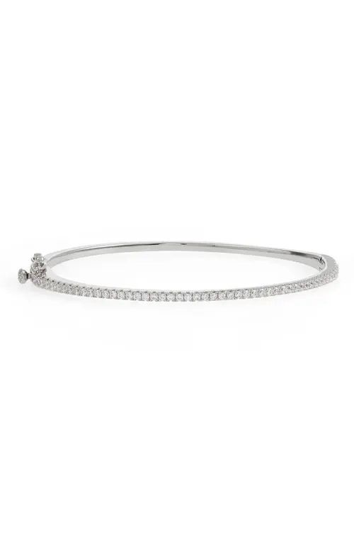Nordstrom Delicate Cubic Zirconia Bangle in Clear- Silver at Nordstrom | Nordstrom