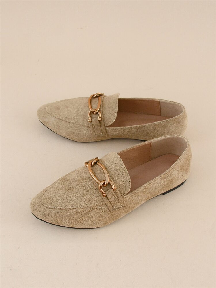 Metal Decor Suede Loafers | SHEIN