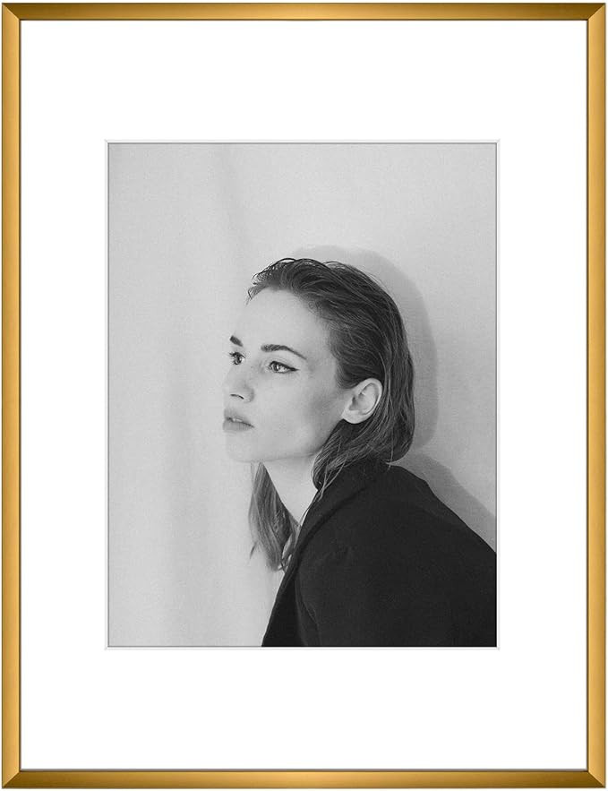 Golden State Art - 12x16 Aluminum Picture Frame - with Mat for 8.5x11 Photo or Without Mat for 12... | Amazon (US)