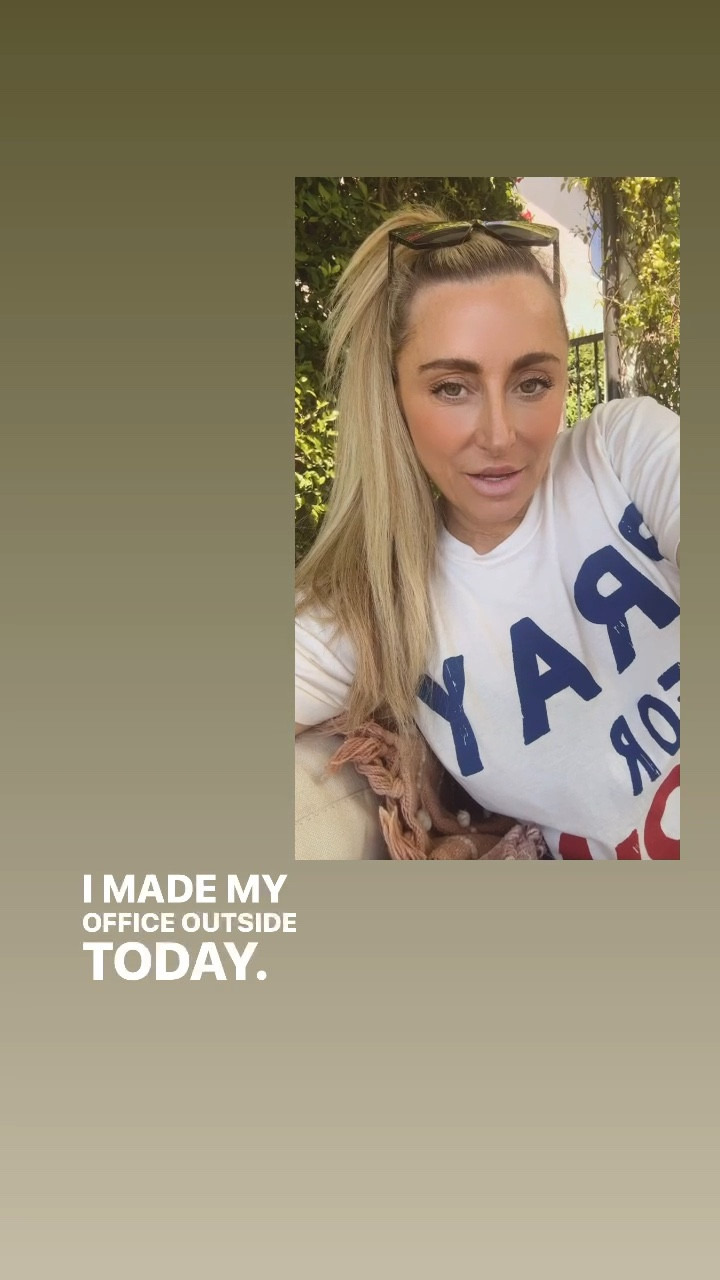 Took my office outside and working in the sunshine! Love this Aviator Nation sweater that hides my recovery garments 

#LTKSeasonal #LTKfitness #LTKActive