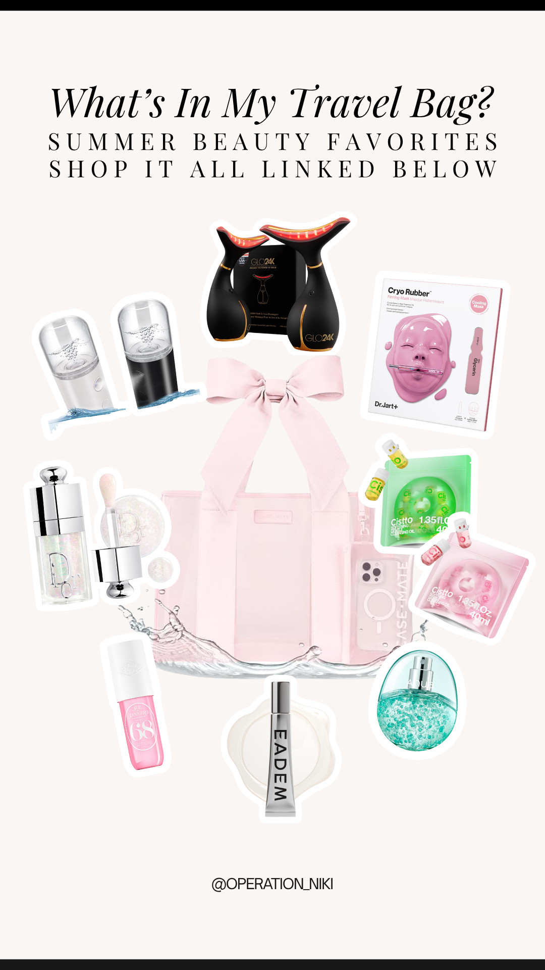 Keeping your skincare and beauty routine completely locked in while traveling is the best way to stay fresh on the go. ✈️🧖‍♀️ Packing the right travel-friendly products ensures your skin stays radiant and hydrated no matter where your summer schedule takes you. ✨ Keeping these curated pieces neatly organized in your luggage makes maintaining your beauty routine simple and entirely stress-free. ☁️



Follow for more @OPERATION_NIKI on IG, TikTok, & Facebook



#TravelBeauty #WhatInMyBag #SummerSkincare #OperationNiki #TravelEssentials #SelfCareRoutine #BeautyFinds #PackWithMe #SkincareOnTheGo #OrganizedTravel

#LTKselfcare #LTKBeauty #LTKTravel