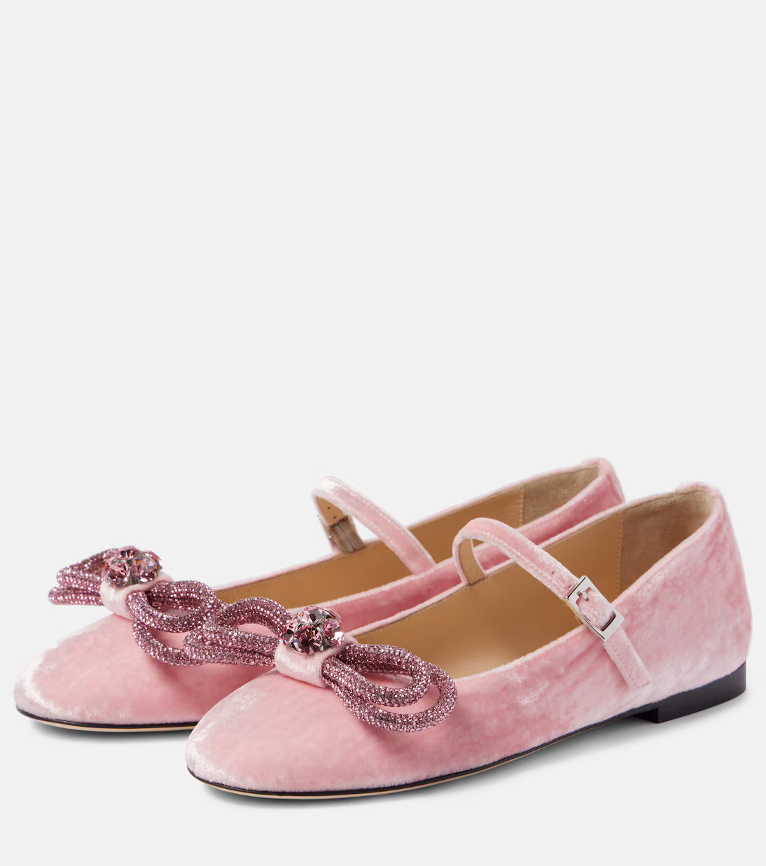 Double Bow velvet ballet flats | Mytheresa (US/CA)