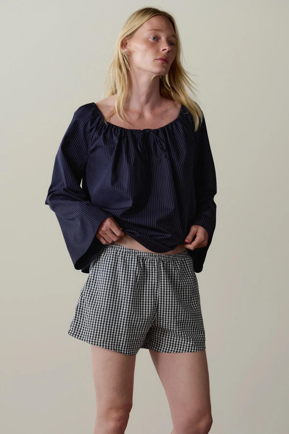 Jet Cotton Gingham Tap Short \u2013 DONNI. | Cotton Gingham | DONNI.