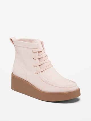 Faux Suede Wedge Boot for Women | Old Navy (US)