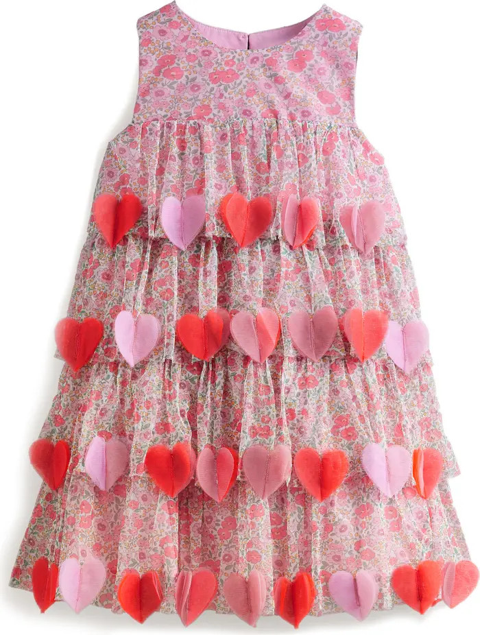 Mini Boden Kids' Heart Tiered Party Dress | Nordstrom | Nordstrom