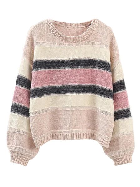 'Rocio' Color Block Chenille Sweater (3 Colors) | Goodnight Macaroon