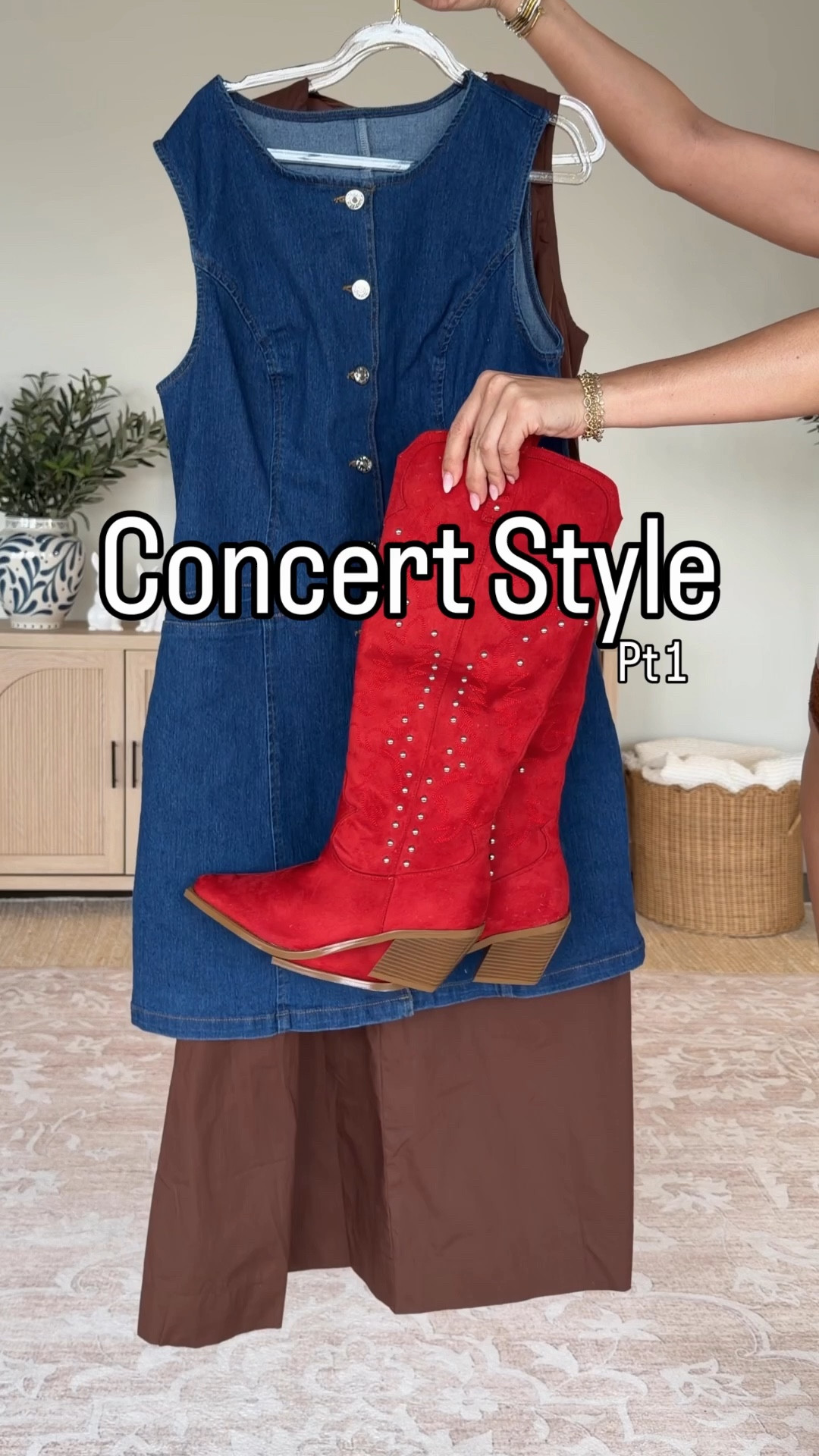 These red boots deserve the spotlight ❤️
I styled this pair from DSW with a simple denim dress and bandana for an easy Country Concert look
Dresses- small 
Shirts- size 27 
Tee- small 

#LTKU #LTKootd #LTKFestival

#LTKOver40 #LTKTall