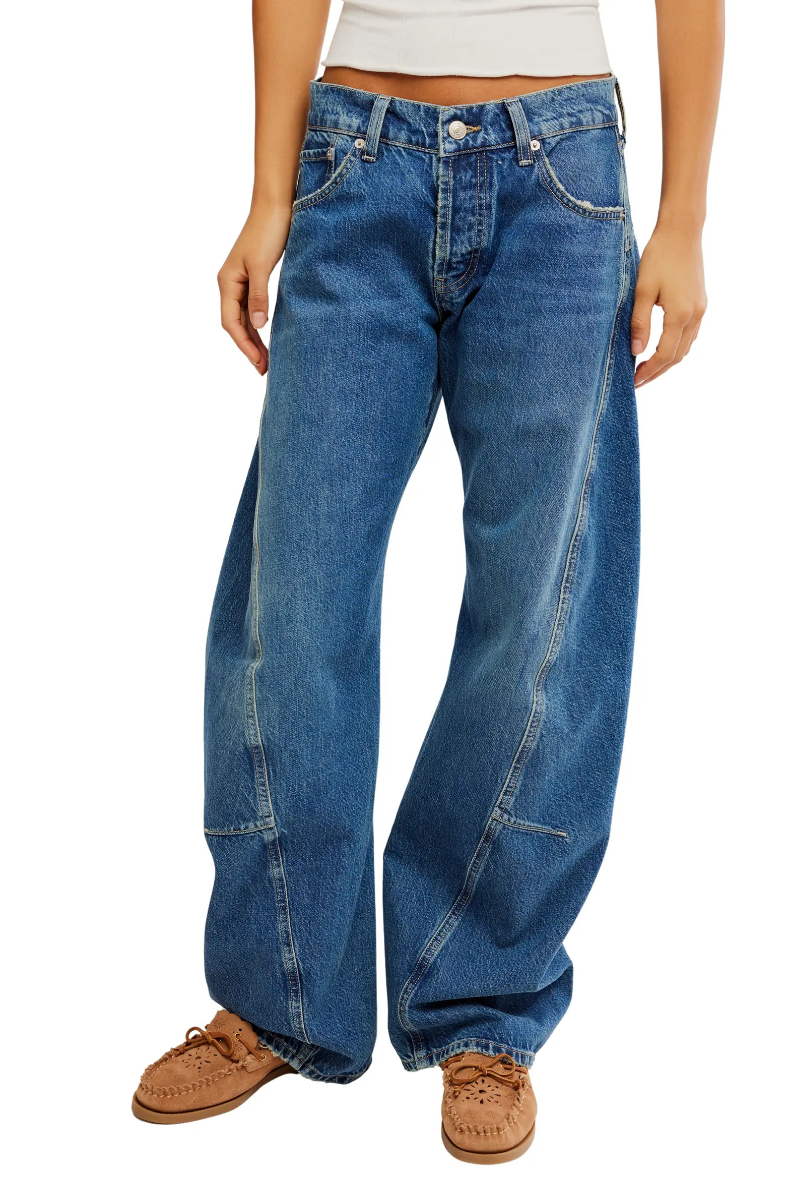 Free People Fable Low-Rise Twisted Bowed Jeans (Women) | Nordstrom | Nordstrom