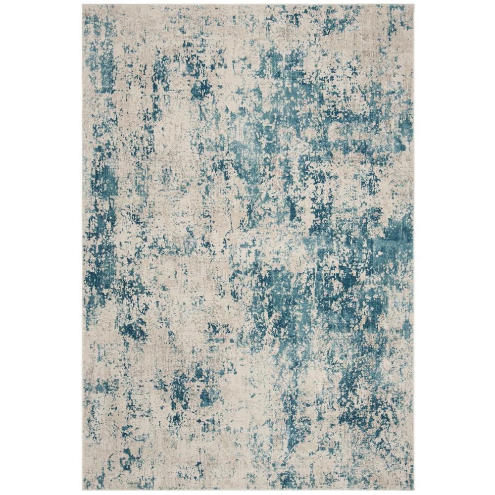 Safavieh Princeton Blue/Beige 5 ft. 1 in. x 7 ft. 6 in. Area Rug | The Home Depot