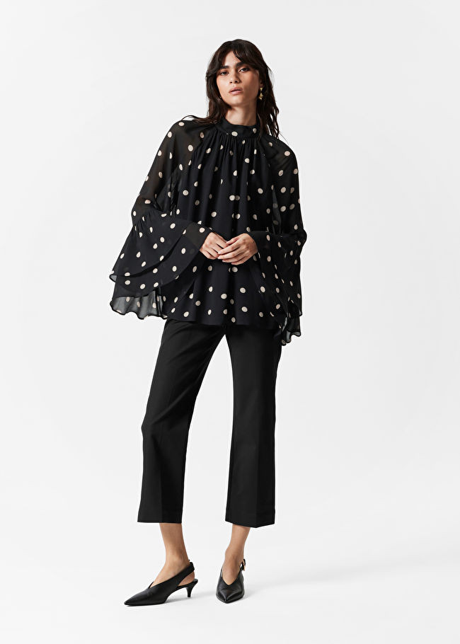 Flounced Stand-Collar Blouse | & Other Stories UK