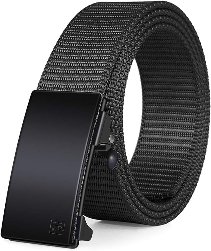 FAIRWIN Men's Ratchet Web Belt,1.25 inch Nylon Automatic Buckle Belt,No Holes Invisible Belt for ... | Amazon (US)