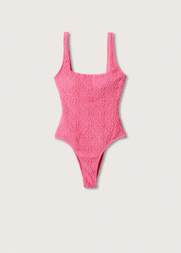 Textured swimsuit | MANGO (UK)