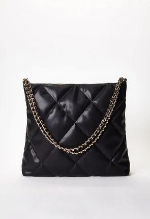 Quilted Chain Shoulder Bag | JustFab