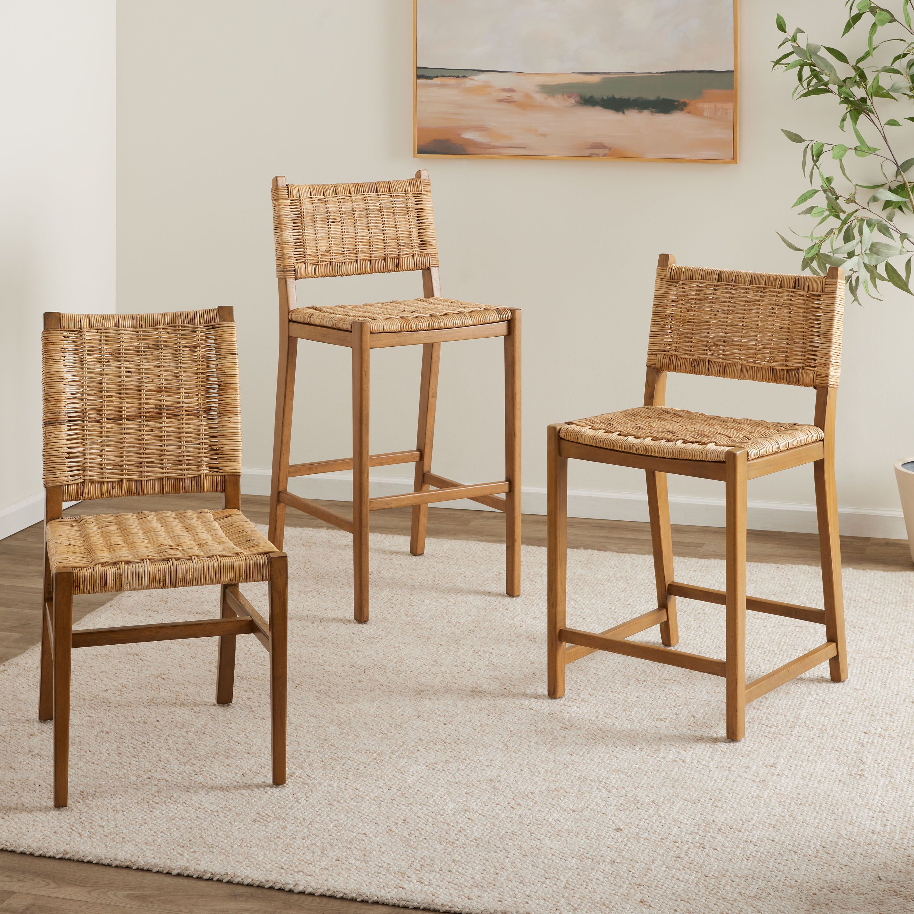 Amolea Wood and Rattan Dining Seat Collection | World Market