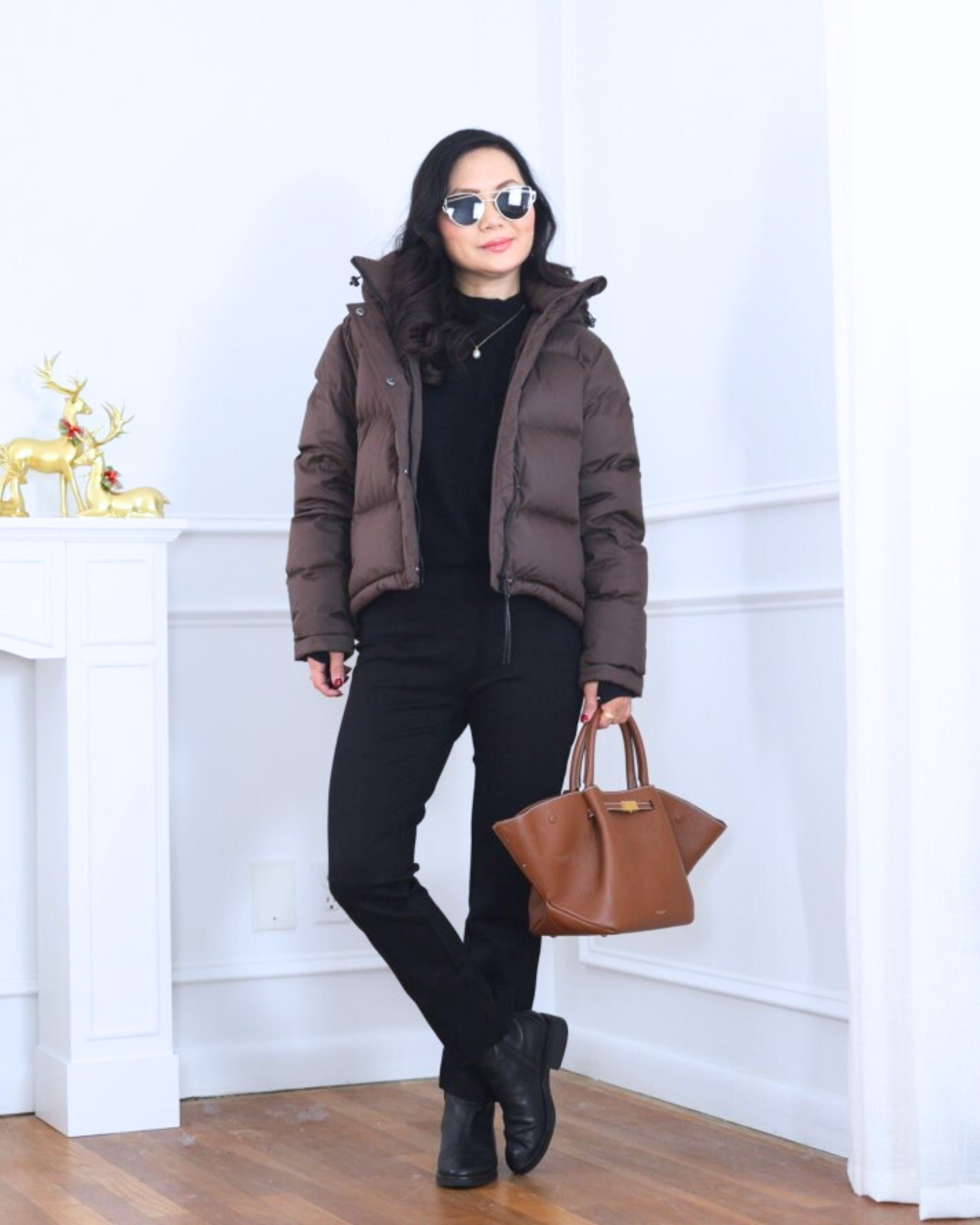 Sporty but polished — this cropped puffer jacket and matching pants from Quince paired with a tote bag and booties make an easy, pulled-together look that’s comfortable, practical, and still feels chic for everyday wear. I’m 5’2, wearing size XS.

#LTKPetite #LTKOver40 #LTKootd