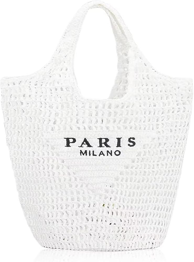 Straw Tote Bag for women,Mesh Hollow Woven Tote Bag,Handbag Beach Bag,Paris Hobo Bag,Large Should... | Amazon (US)