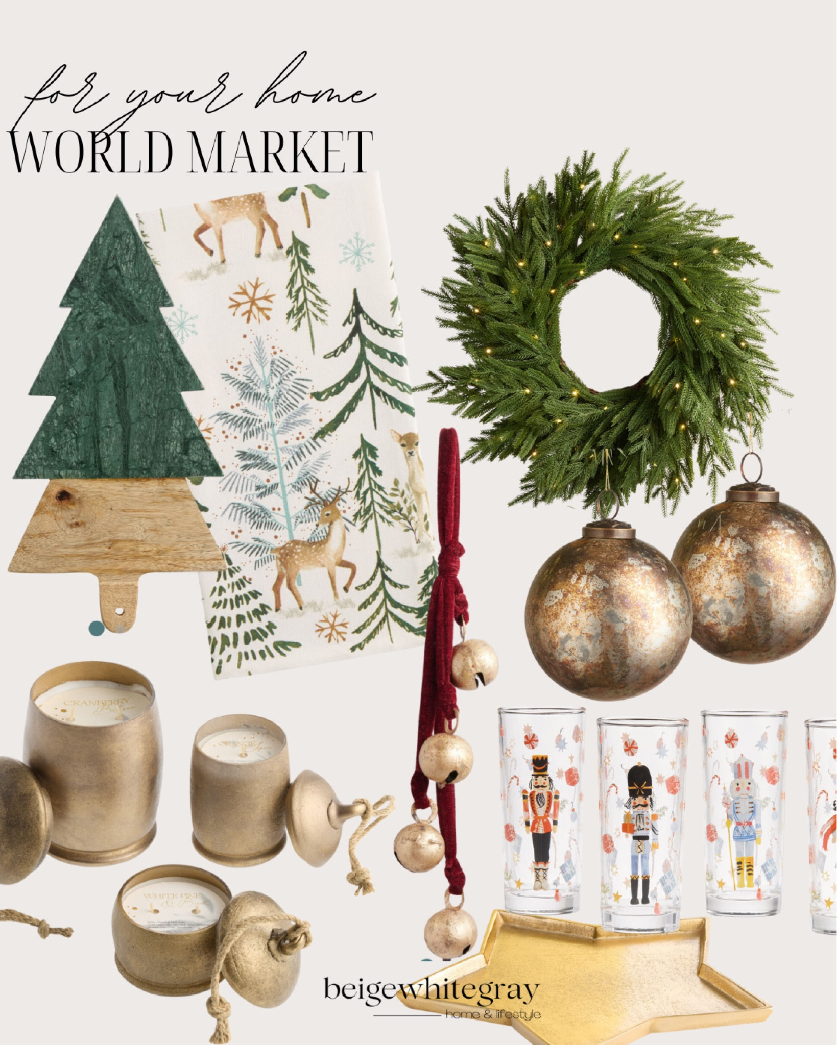 Holiday decor at world market. 

#LTKOver40 #LTKSeasonal #LTKFindsUnder100