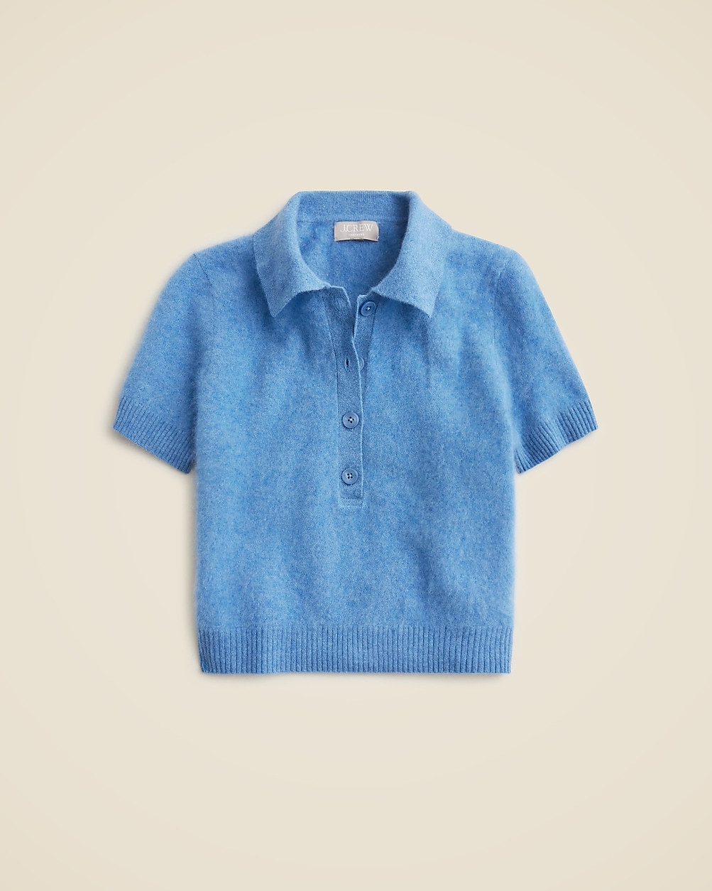 Brushed cashmere short-sleeve sweater-polo | J. Crew US