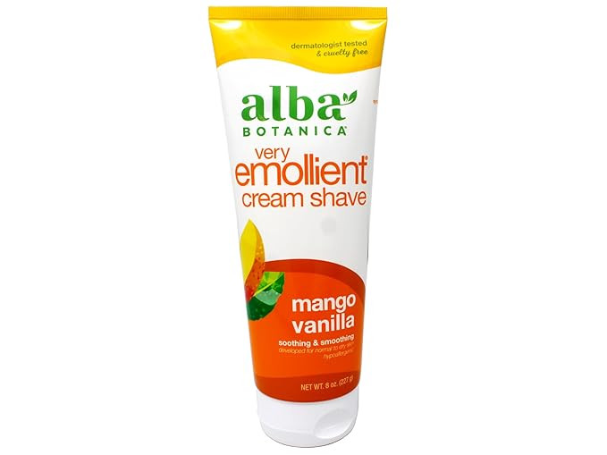 Alba Botanica Moisturizing Cream Shave, Mango Vanilla - 8 oz | Amazon (US)