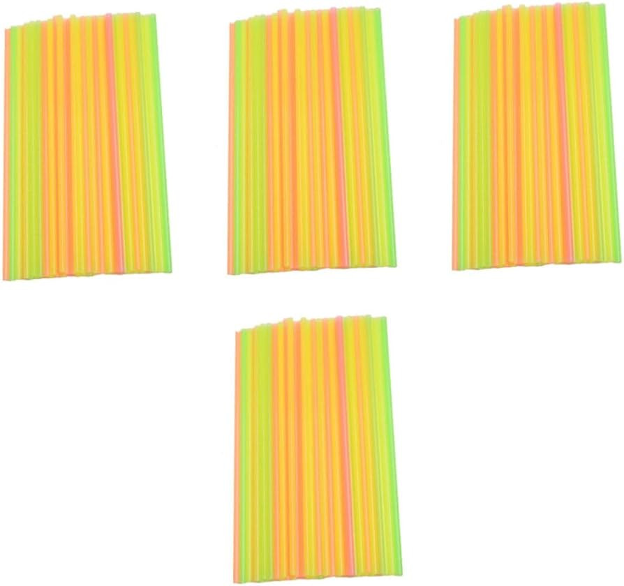 LIFKOME Fluorescent Pipette Straws 300 Pack Blue White Straws for Boys and Girls | Amazon (US)