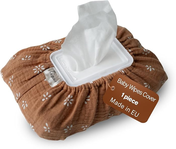 Baby Wipes Cover – Universal Size, One Size Fits All Wipes Packages | Muslin Cotton Tissue Cove... | Amazon (US)