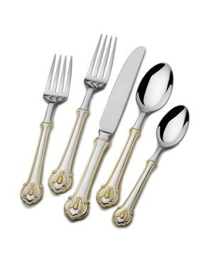 Wallace Napoleon Bee Gold Accent 45 Piece Flatware Set, Service for 8 | Macys (US)