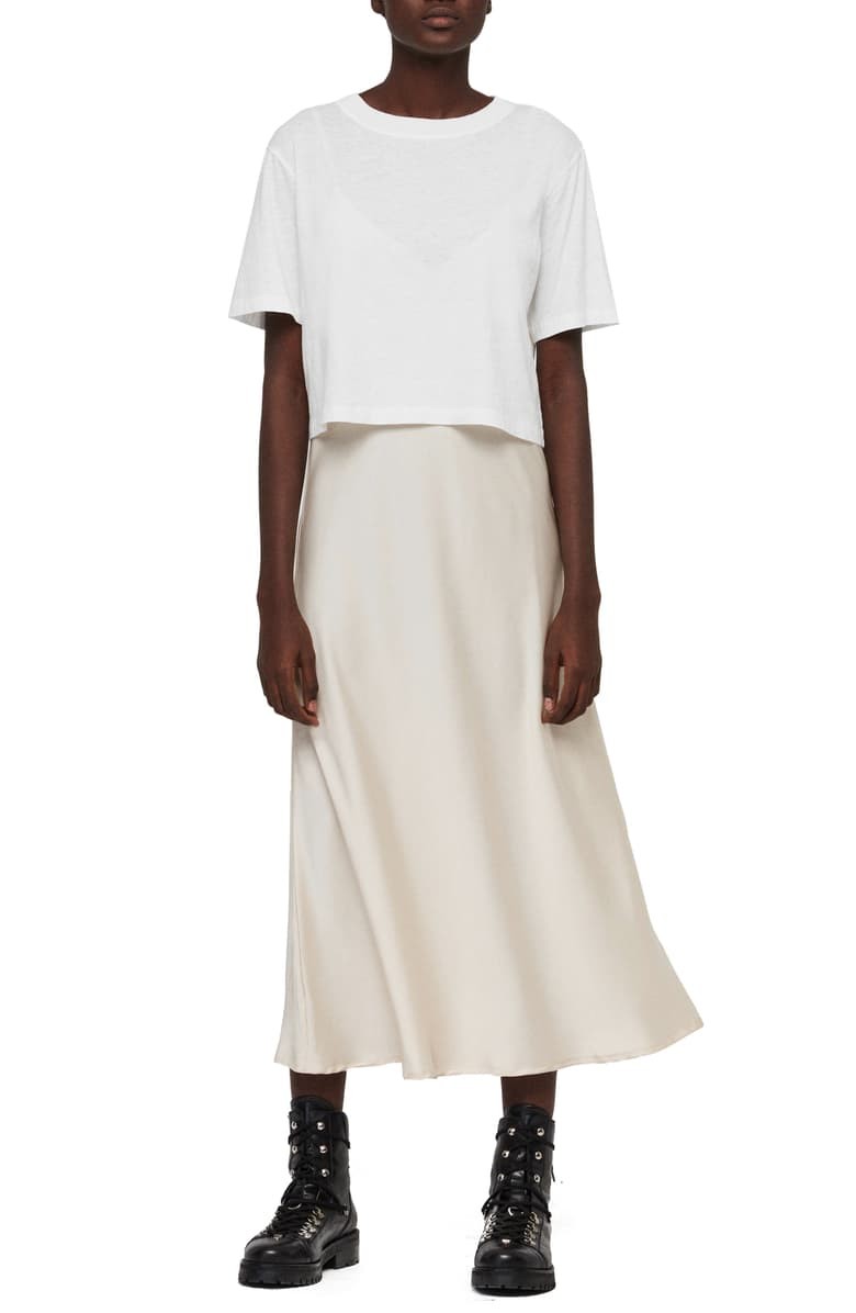 ALLSAINTS Benno Tee Topper Slipdress | Nordstrom | Nordstrom