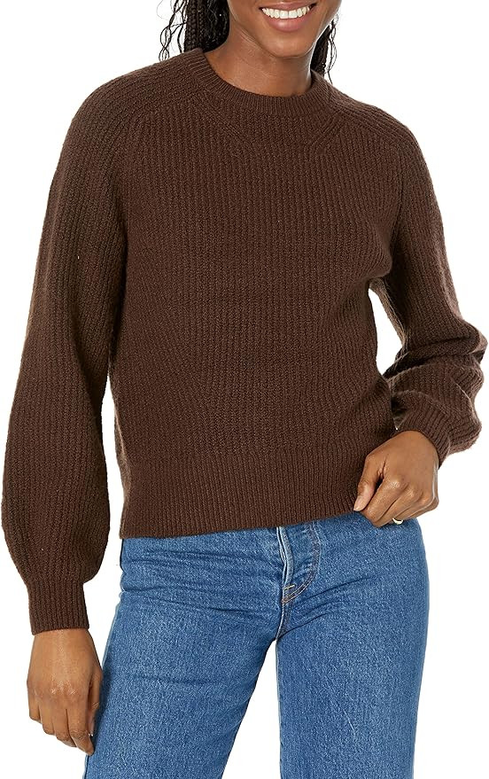 Amazon Essentials Women's Crew Neck Rib Sweater | Amazon (US)