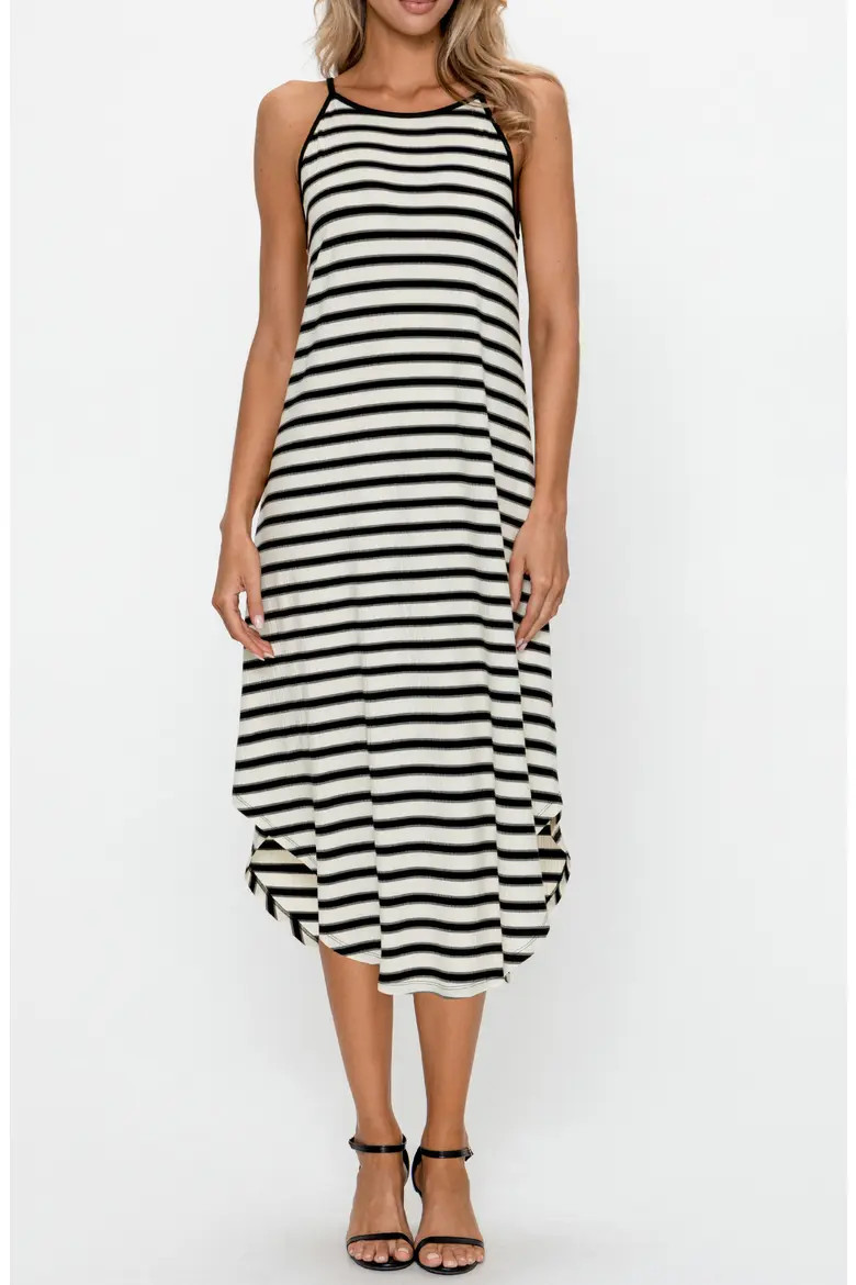 Stripe Sleeveless Midi Dress (Women) | Nordstrom | Nordstrom