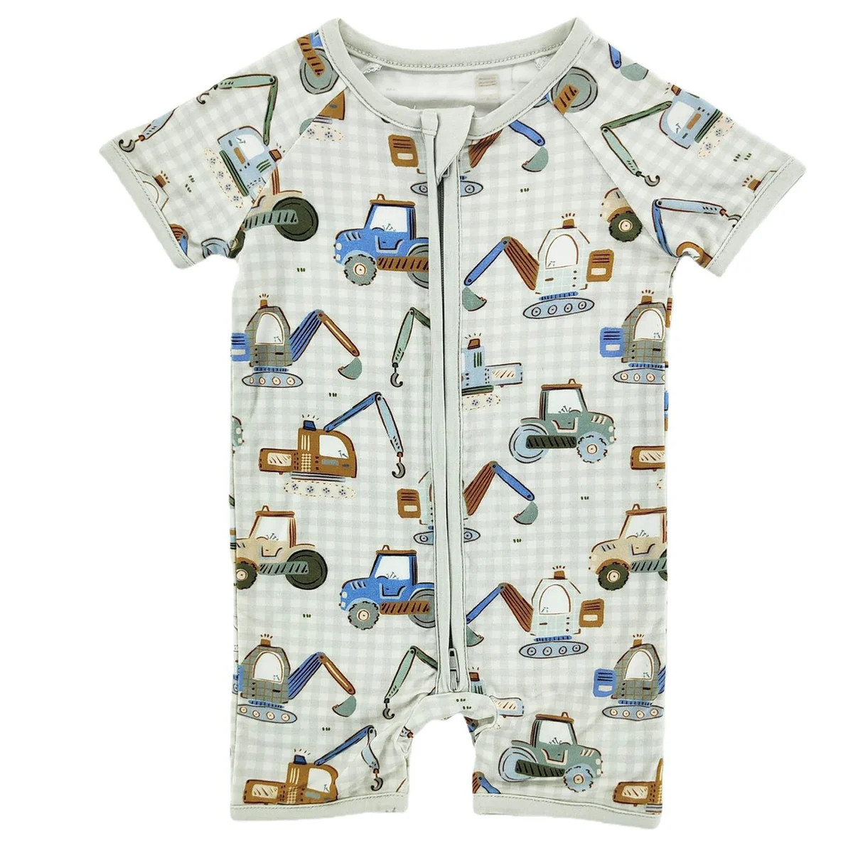 Construction Crew Bamboo Short Romper | Little One Shop Co