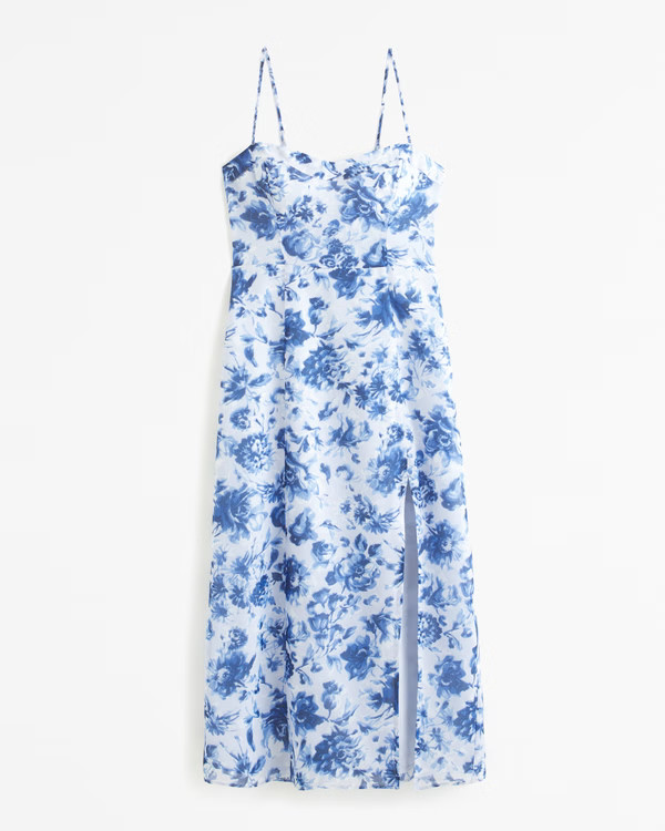 The A&F Camille Midi Dress | Abercrombie & Fitch (US)