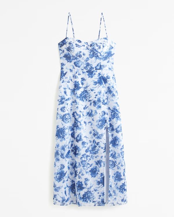 The A&F Camille Midi Dress | Abercrombie & Fitch (UK)