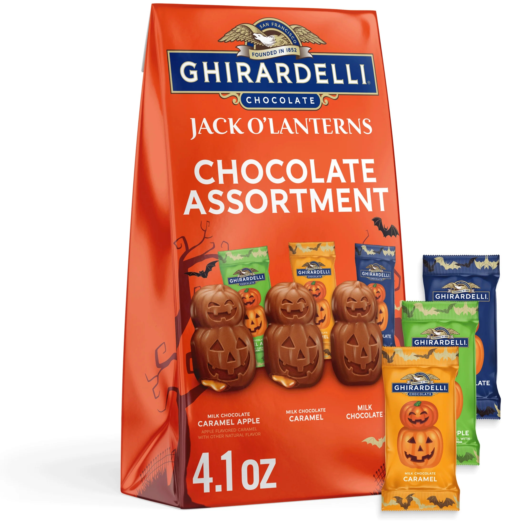 GHIRARDELLI Jack O' Lanterns Chocolate Assortment, 4.1 oz Bag - Walmart.com | Walmart (US)